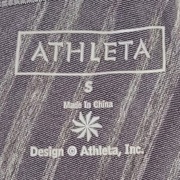 Athleta Women's Long Sleeve Layering Reflective Activewear Top Grey Stripe Small - Picture 3 of 12